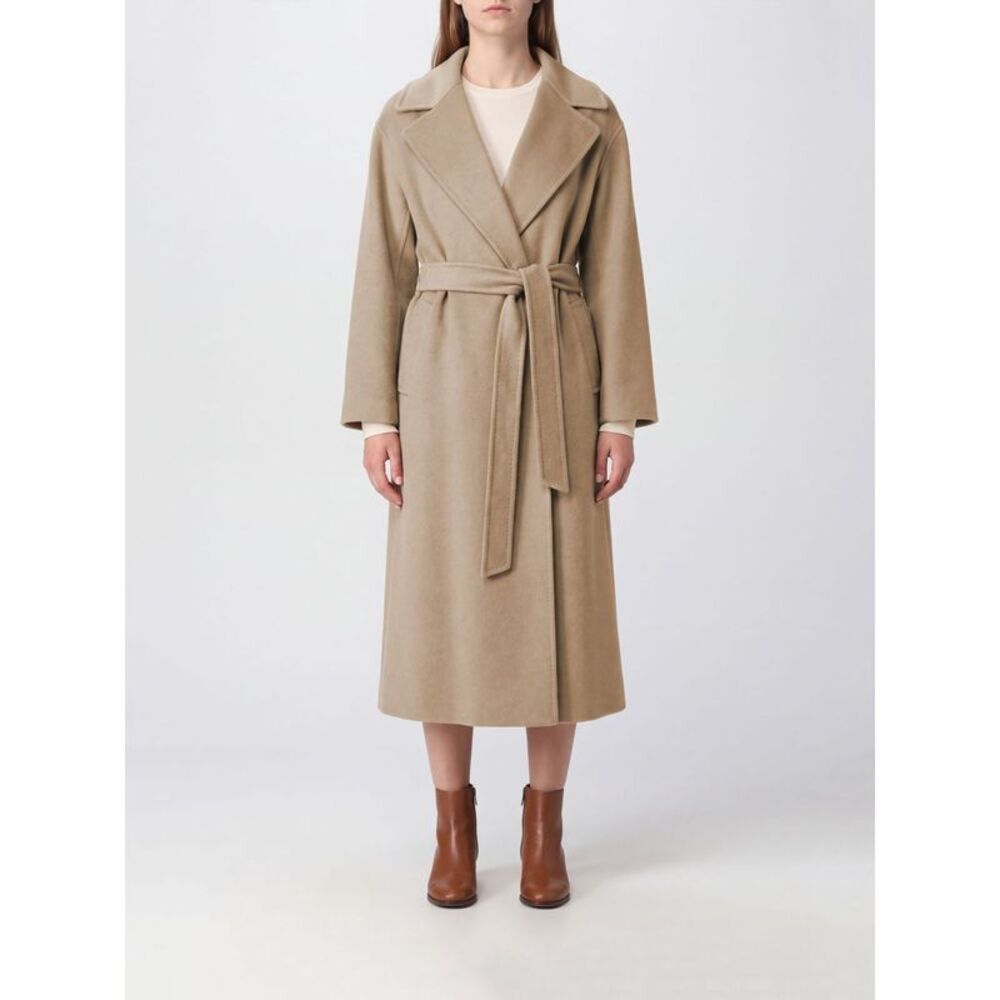 'S Max Mara Women 'S Max Mara Long Wool And Cashmere Robe Coat With Belt